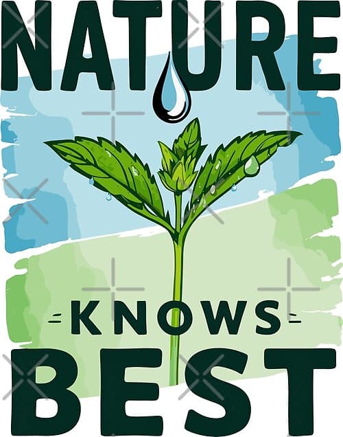 Nature Knows Best Eco-Friendly Plant And Water Drop Design