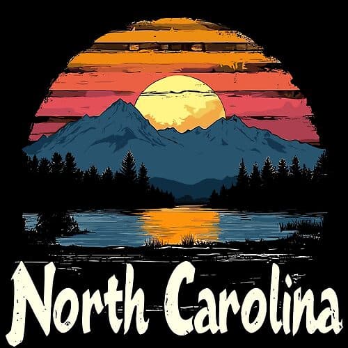 Stunning North Carolina Sunset Mountain Graphic Printed Apparel
