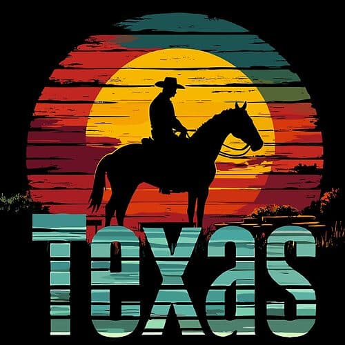 Rustic Texas Sunset Graphic Print Shirt for Western Lovers