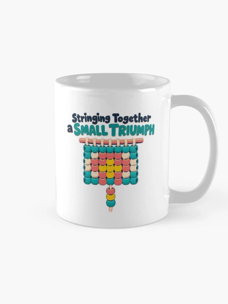 Stringing Together a Small Triumph Pony Bead Craft Humor on a Mug