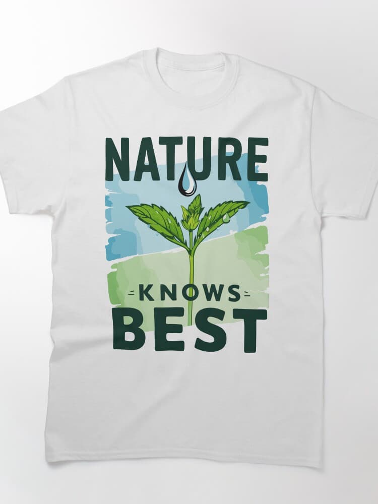 Nature Knows Best Eco-Friendly Plant And Water Drop Design