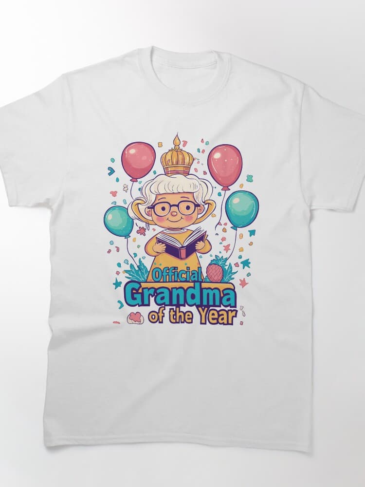 Fun "Official Grandma of the Year" with Balloons and Crown