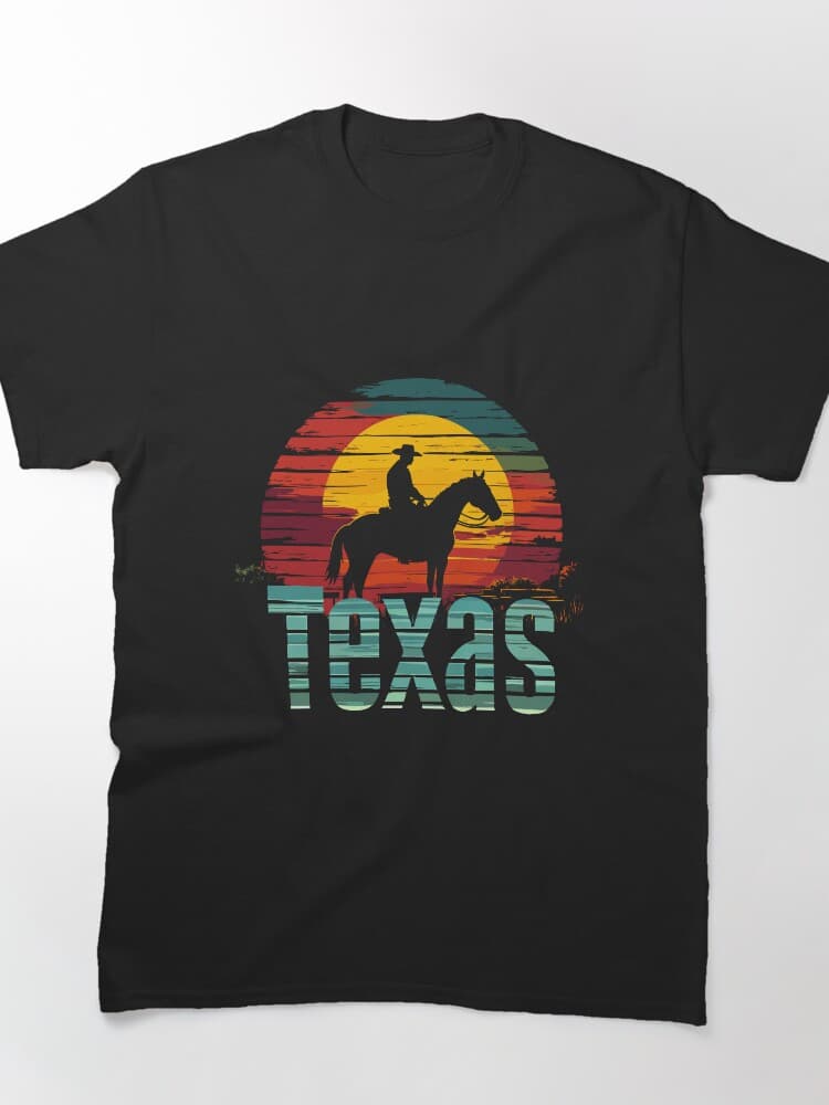 Rustic Texas Sunset Graphic Print Shirt for Western Lovers