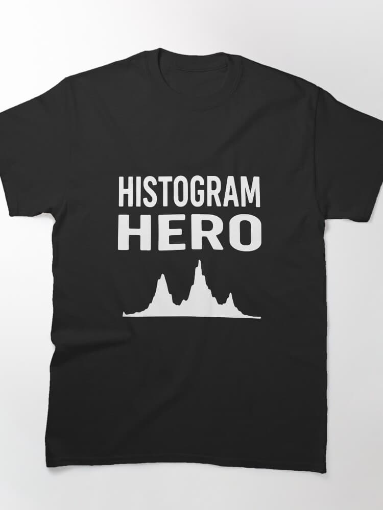 Histogram Hero Photography Graphic Tee