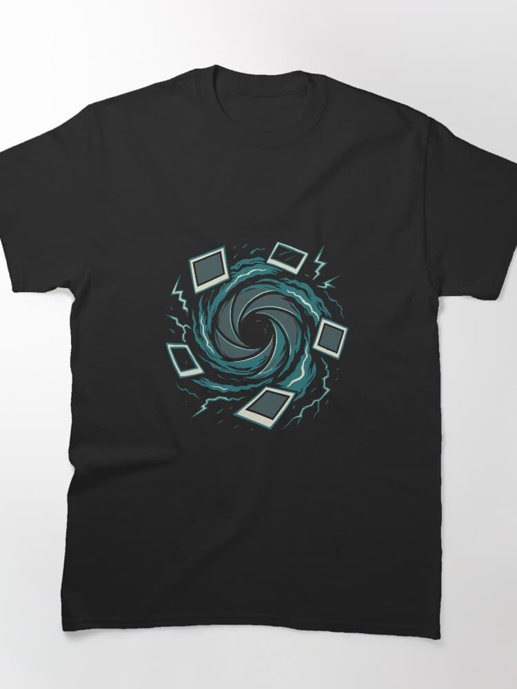 Whirling Photo Frames Design Unisex Graphic Tee for Creatives