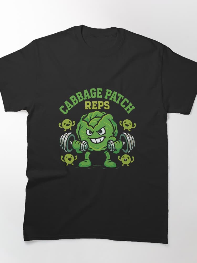 Funny Cabbage Patch Gym Motivational Unisex Graphic Tee
