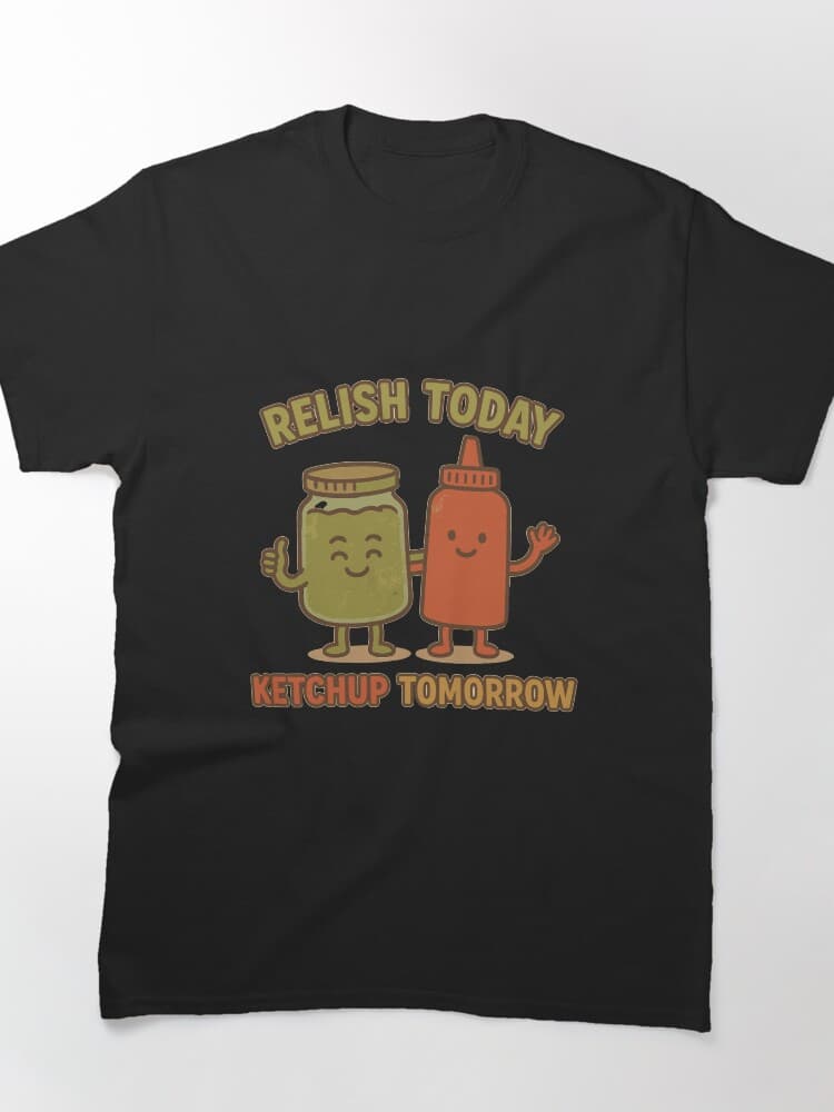 Relish Today, Ketchup Tomorrow Funny Graphic Tee for Food Lovers