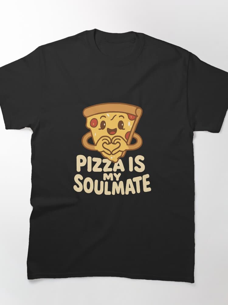 Cute Pizza Graphic Design for Food Lovers and Soulmate Enthusiasts