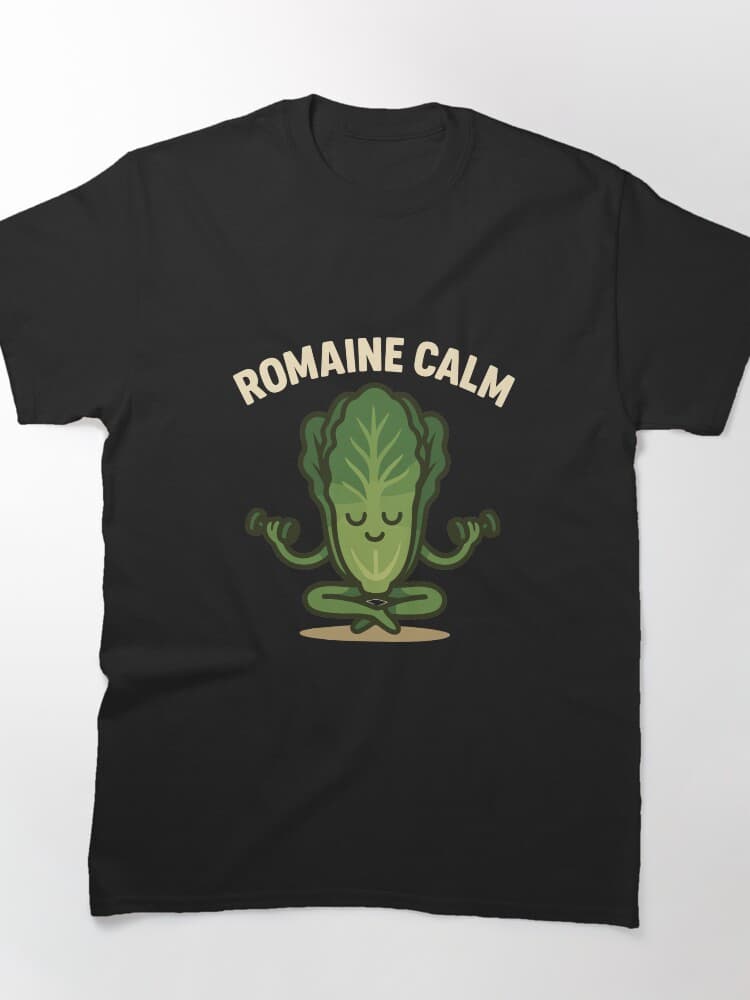 Funny Romaine Lettuce Yoga Graphic Tee for Food Lovers
