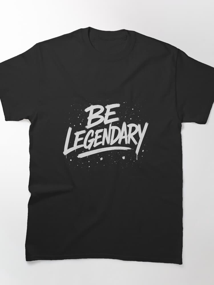 Inspirational Be Legendary Unisex Graphic Print T-Shirt