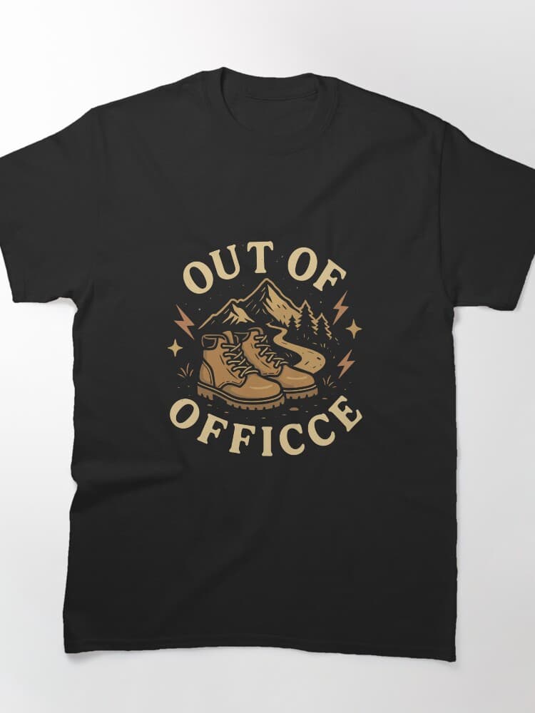 Out Of Office Nature Adventure Graphic Unisex Tee