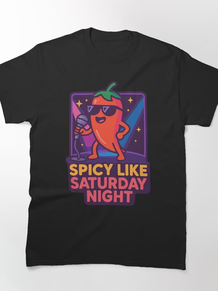 Fun Spicy Chili Pepper Graphic For Your Saturday Night Adventures