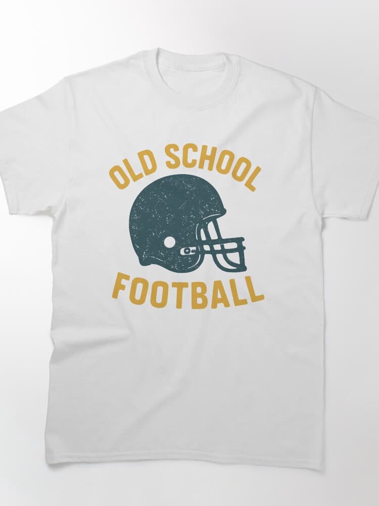 Vintage Style Old School Football Graphic T-Shirt for Fans