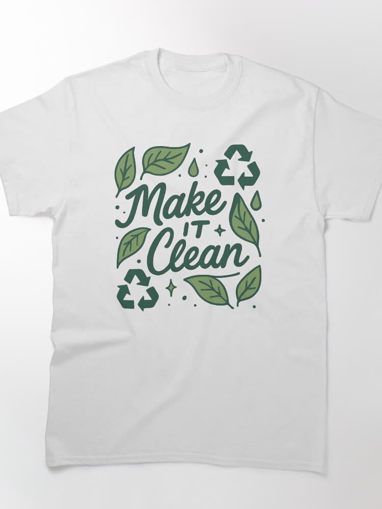 Make It Clean Inspiring Eco-Friendly Design Unisex Apparel
