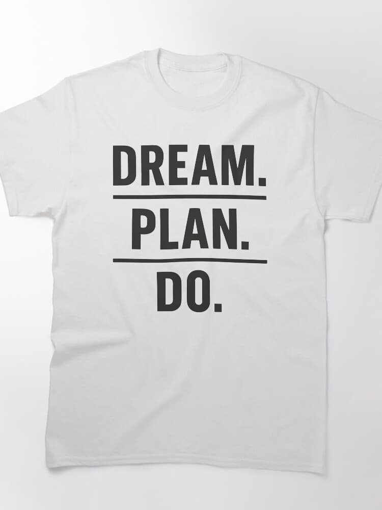 Motivational Dream, Plan, Do Graphic