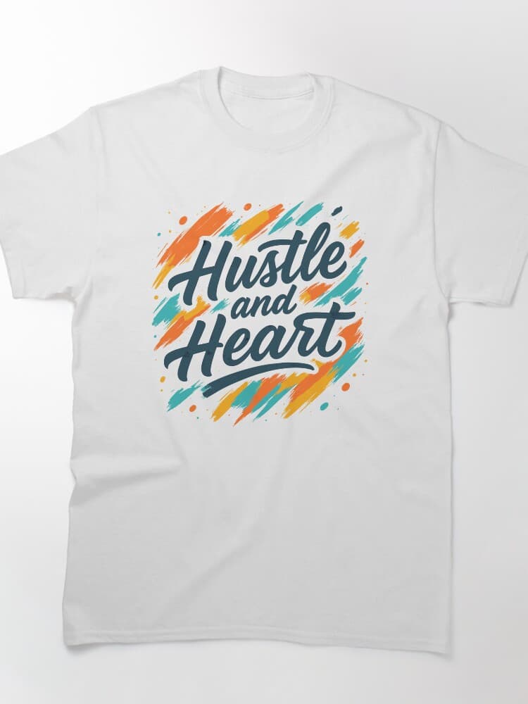 Vibrant Hustle and Heart Motivational Graphic