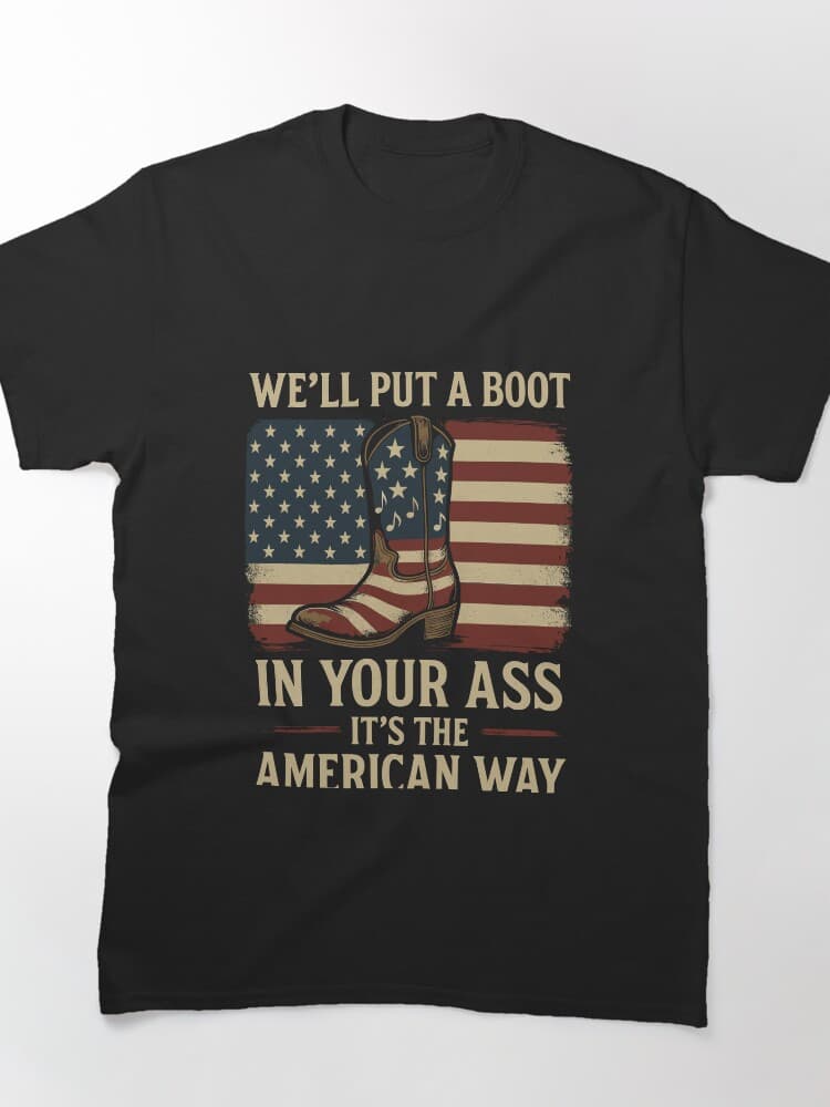 Patriotic Cowboy Boot Graphic