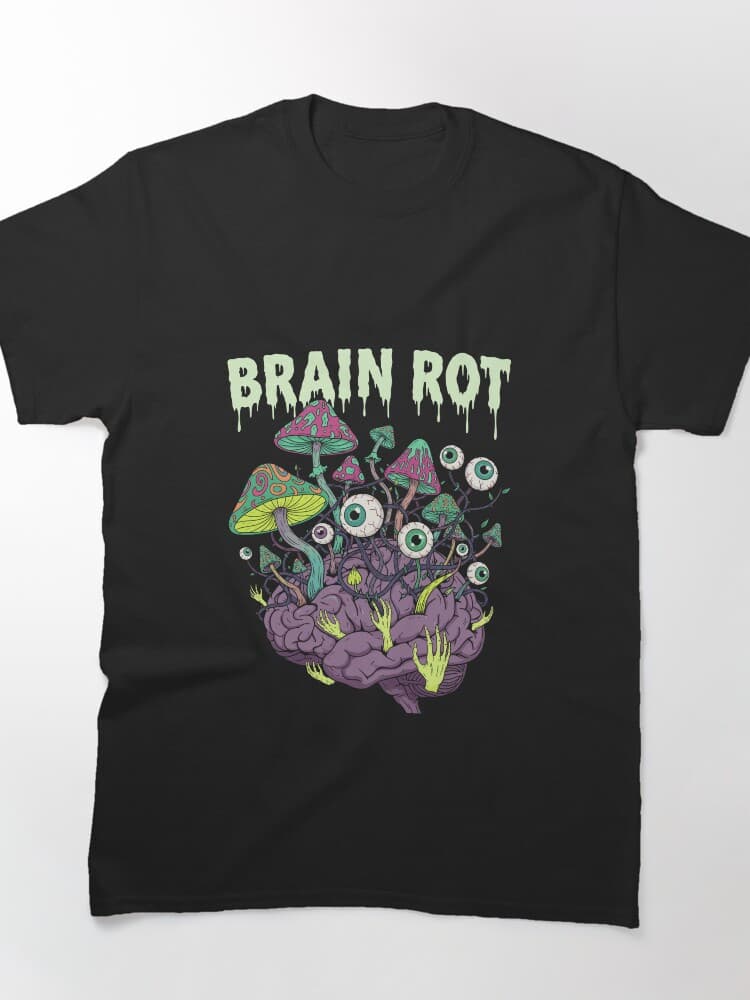 Eerie Psychedelic Mushroom Brain