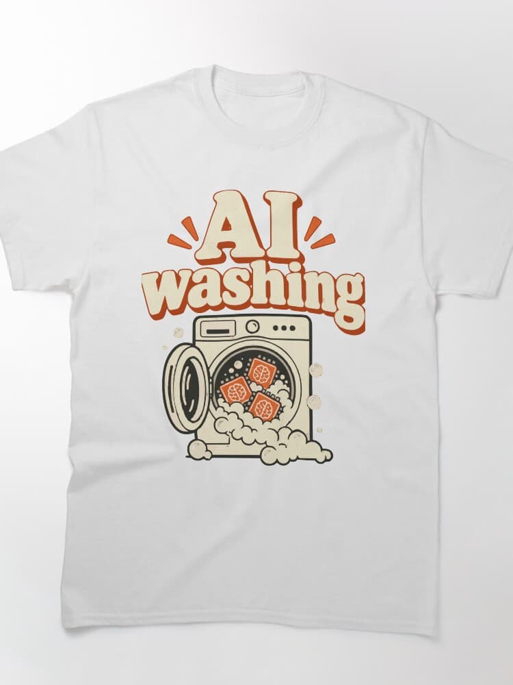 AI Washing Machine Tech Satire Graphic