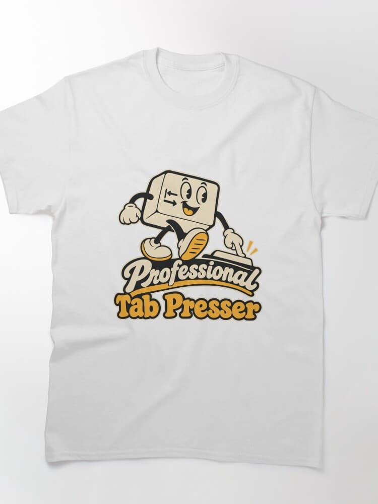 Professional Tab Presser Retro Cartoon Graphic – Context, Prompts and Vibe design