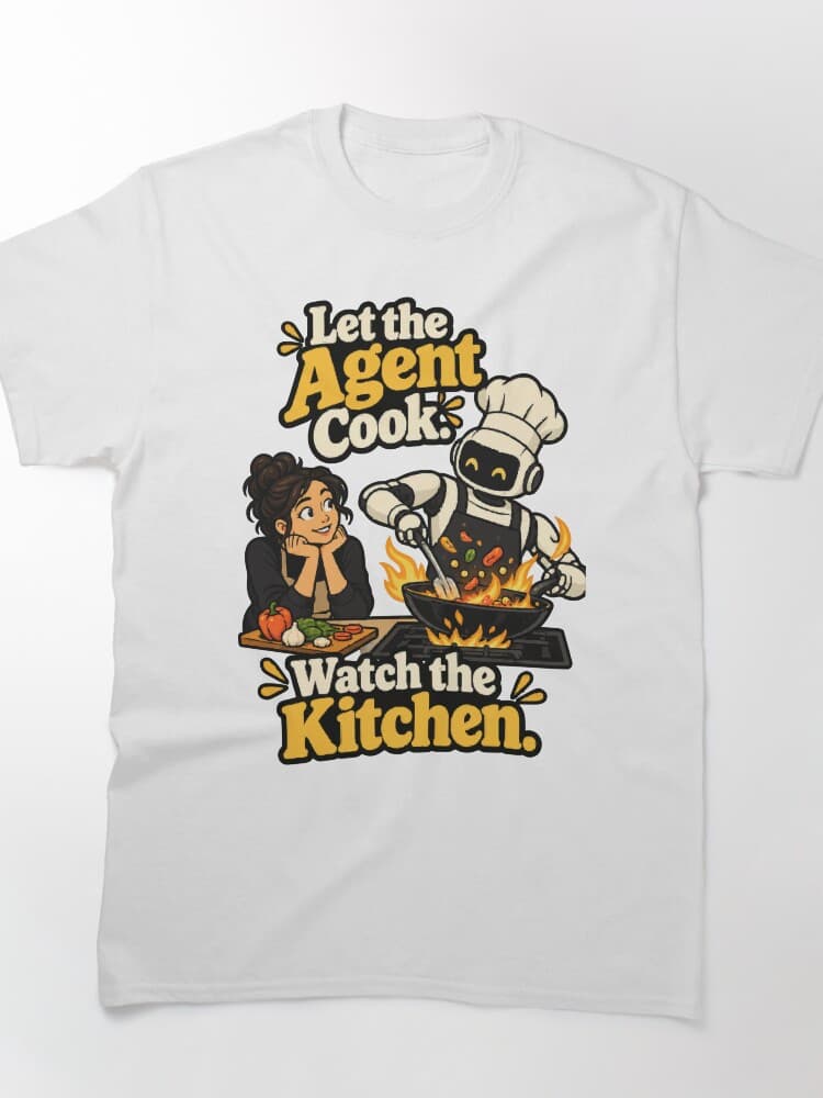 Let the Agent Cook Watch the Kitchen Graphic – AI Hype and Reality Check design