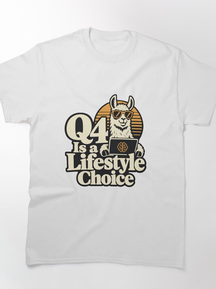 Q4 Is a Lifestyle Choice Llama Graphic – Localhost and Local AI design