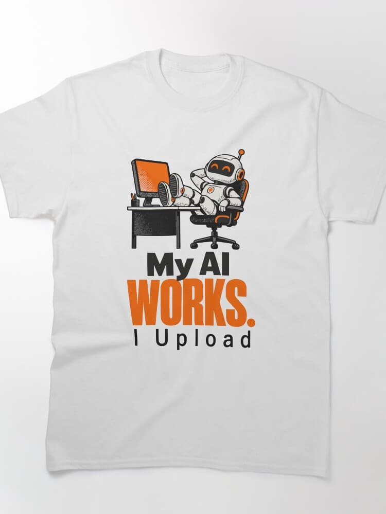 My AI Works I Upload Funny Robot Typographer Tech Humor design