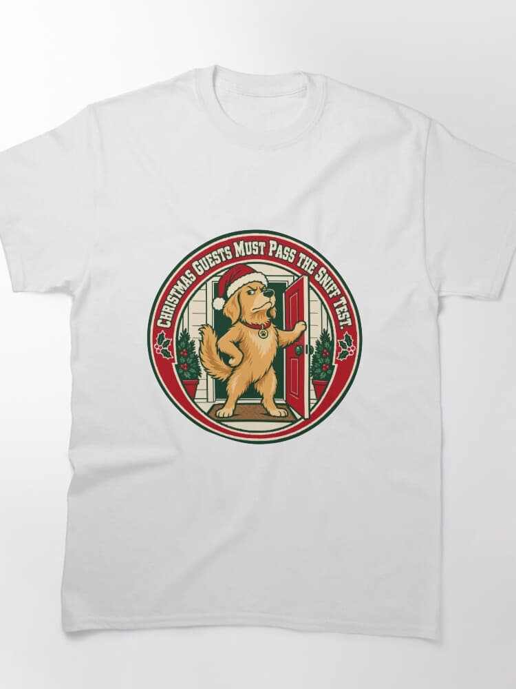 Christmas Guests Must Pass the Sniff Test Dog Lover Holiday Humor design