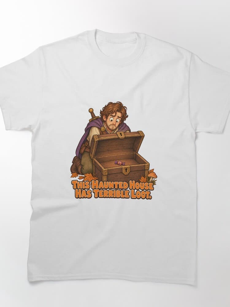 This Haunted House Has Terrible Loot Gamer Halloween Humor design