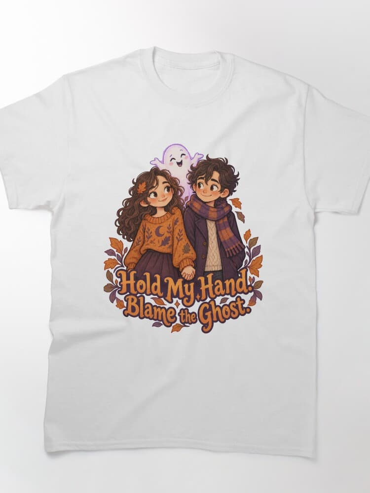 Hold My Hand Blame The Ghost Cute Halloween Friends design
