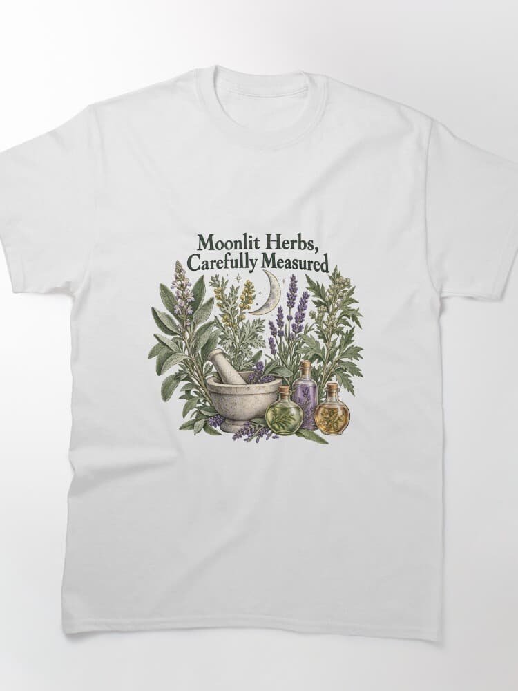 Moonlit Herbs, Carefully Measured Botanical Witchcraft design