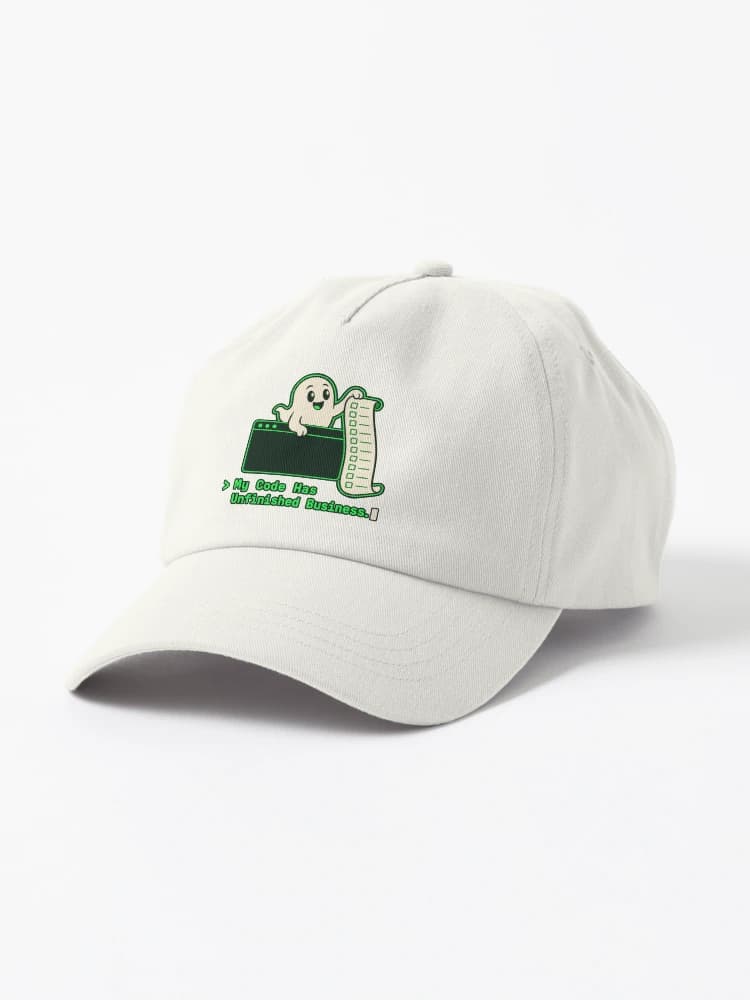 My Code Has Unfinished Business Ghost Programmer Halloween on a Hat