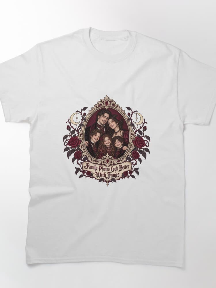 Family Photos Look Better With Fangs Vampire Family Halloween design