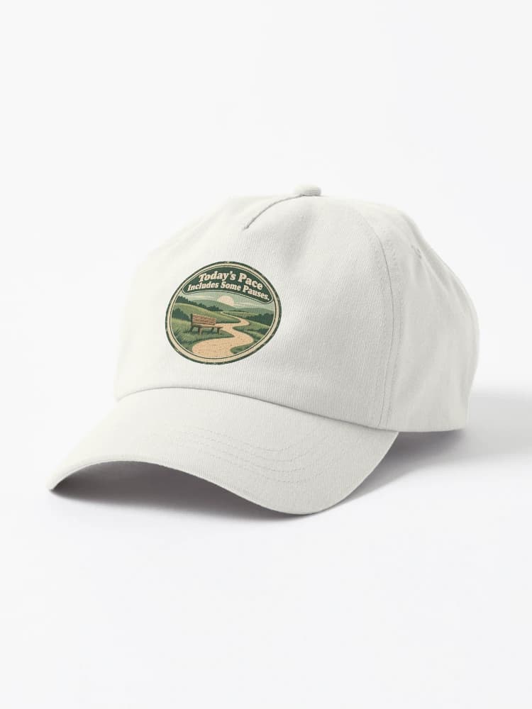 Today's Pace Includes Some Pauses Vintage Hiking Rest Humor on a Hat