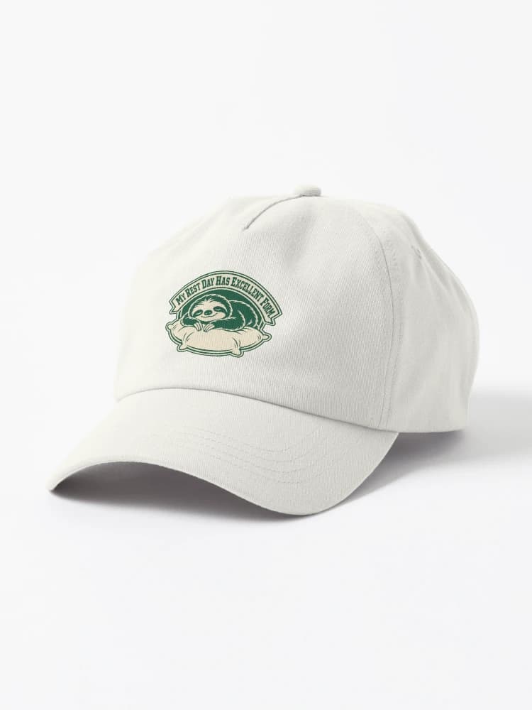 My Rest Day Has Excellent Form Sloth Gym Wellness Humor on a Hat