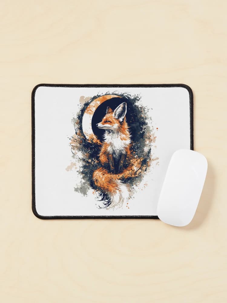 Fennec Fox Illustration Desert Animal Lover Artwork on a Mouse pad