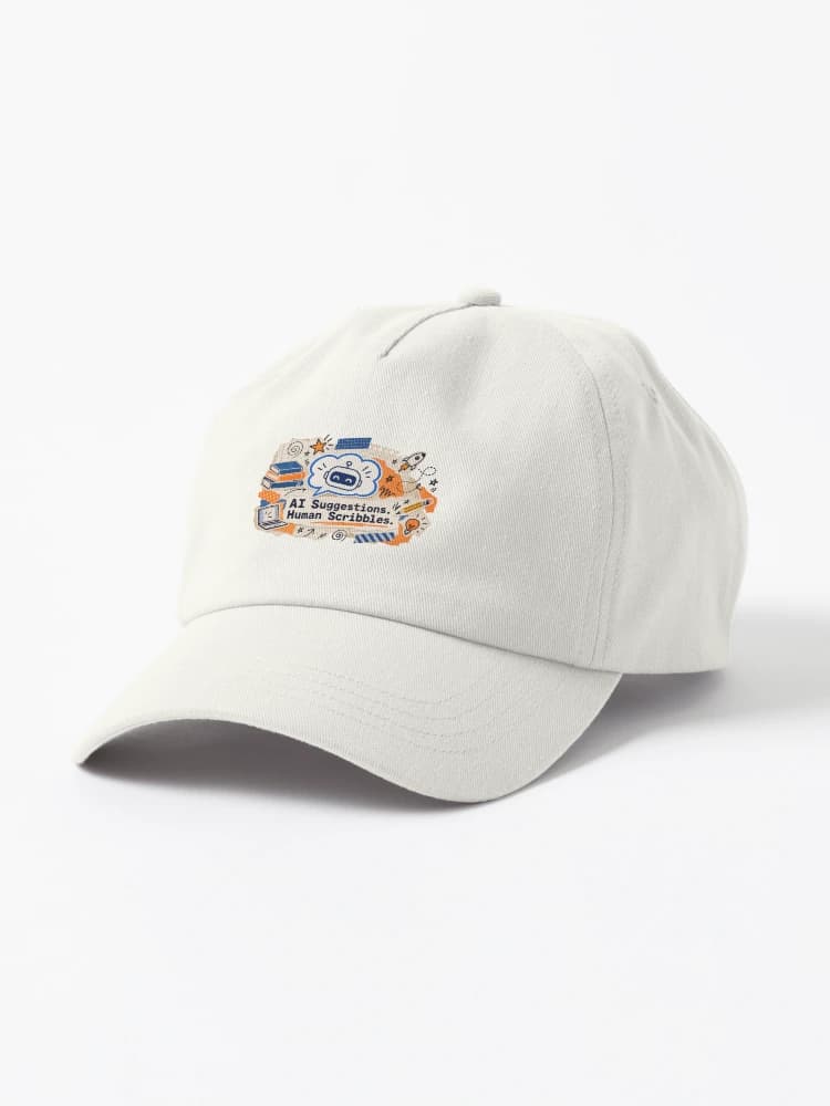 AI Suggestions Human Scribbles Back To School Tech Humor on a Hat