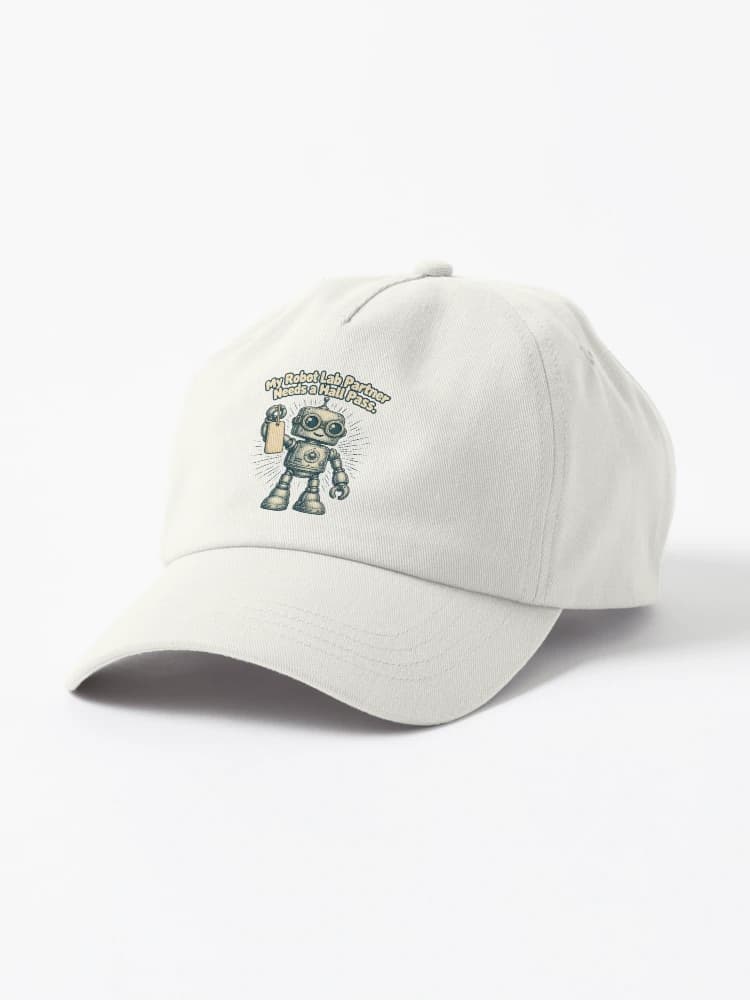 My Robot Lab Partner Needs a Hall Pass Back to School AI Humor on a Hat