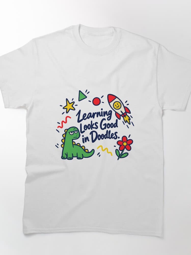 Learning Looks Good in Doodles Back to School Kid Humor – Back to School design