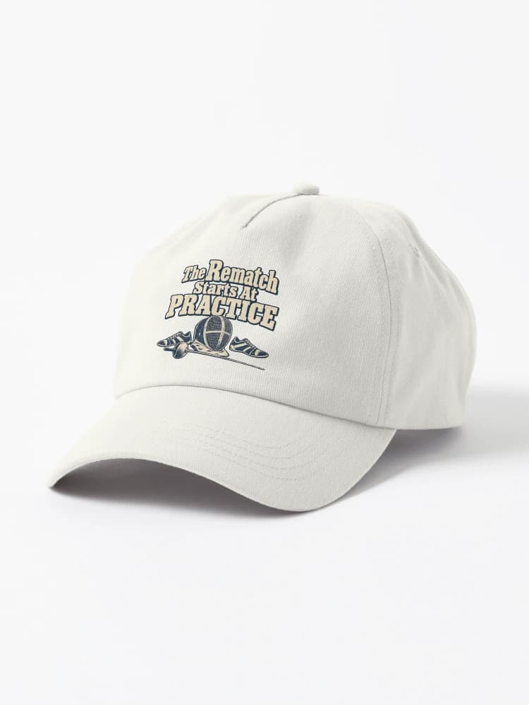 The Rematch Starts At Practice Foil Fencing Vintage on a Hat